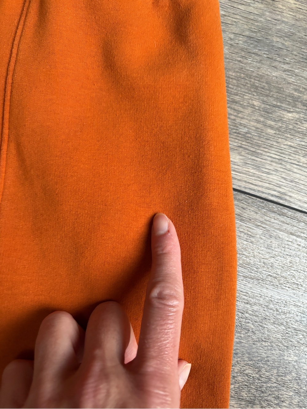 Athleta Retroplush Straight Leg Pants Sweatpants Orange Autumn Fall Sz Medium - Picture 13 of 13